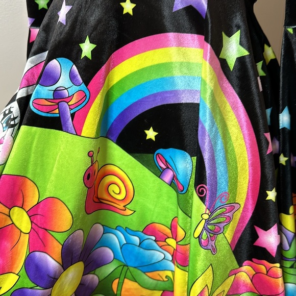 NWT Dolls Kill Velvet Happy Planet Bell Sleeve Dress - Picture 9 of 10